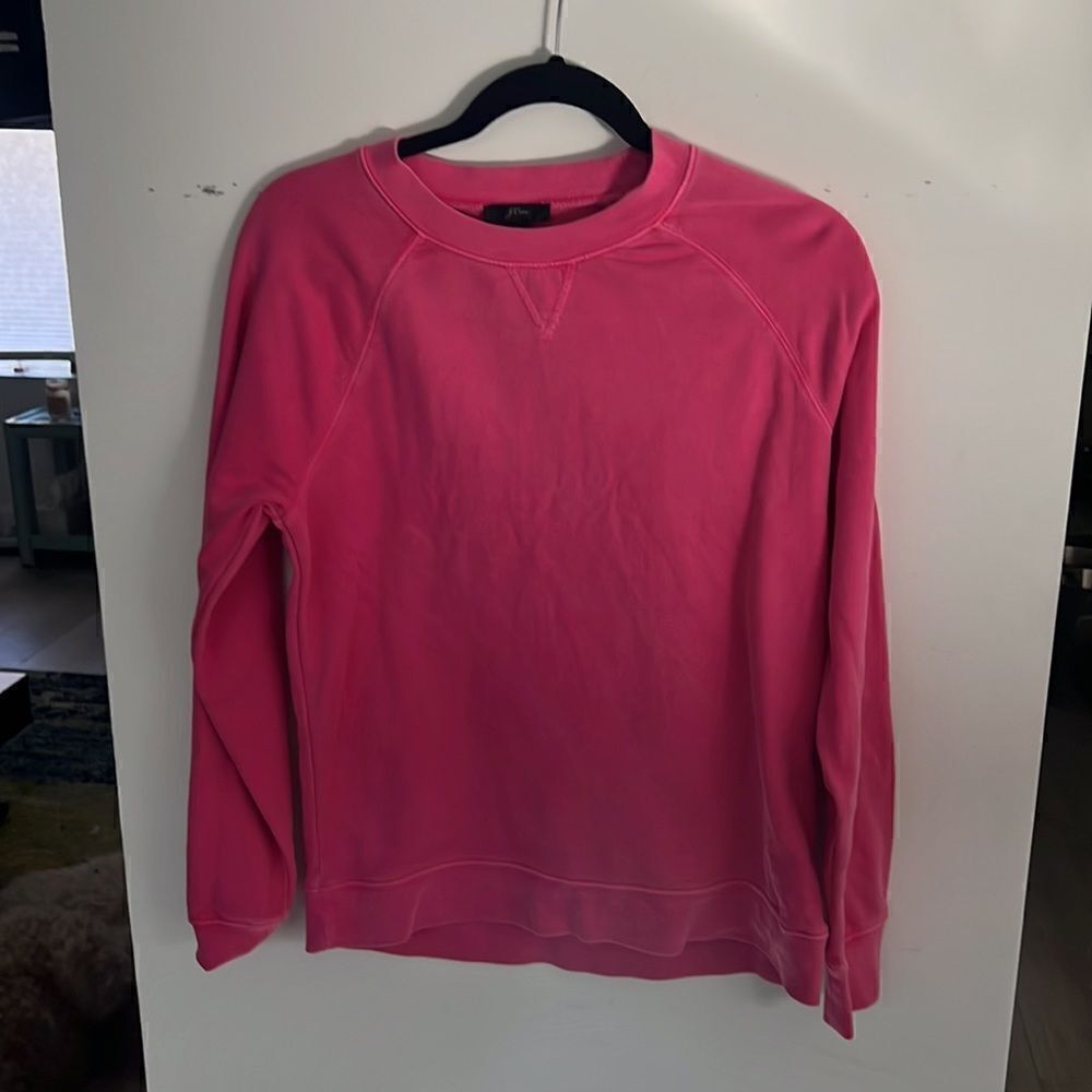 JCREW cotton crewneck sweater pink XS